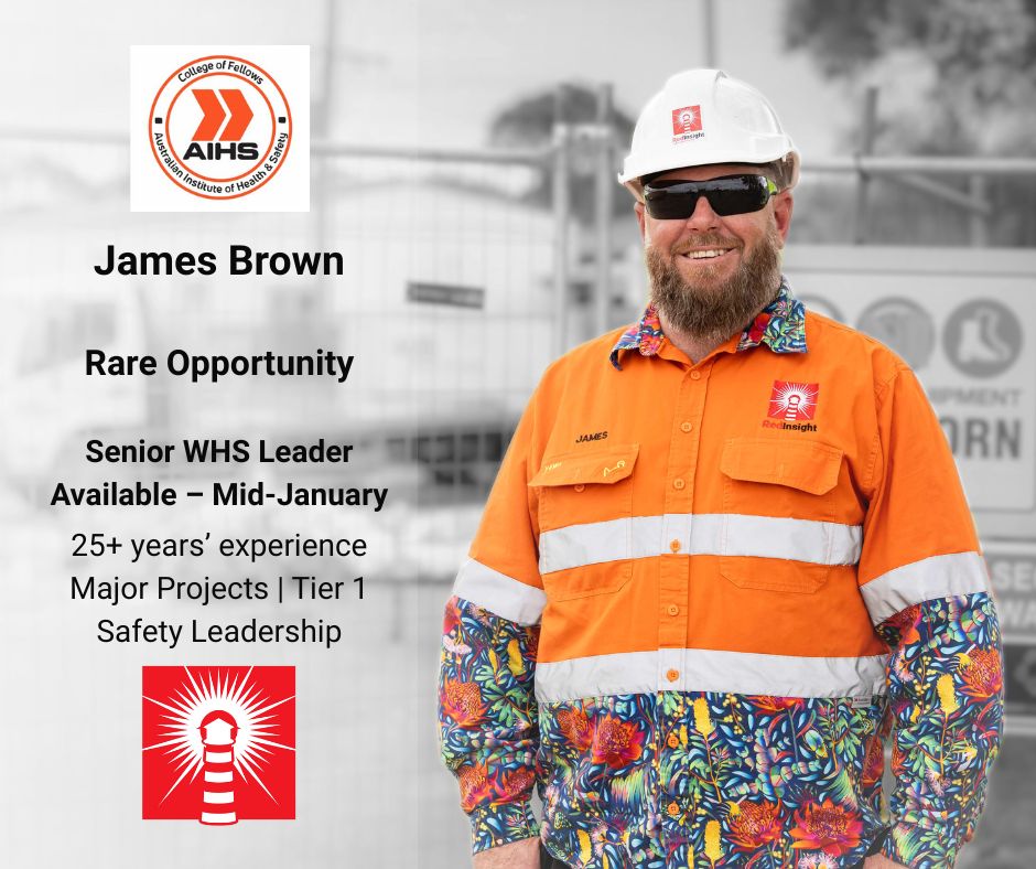 James Brown WHS Senior Consultant Available Mid January
