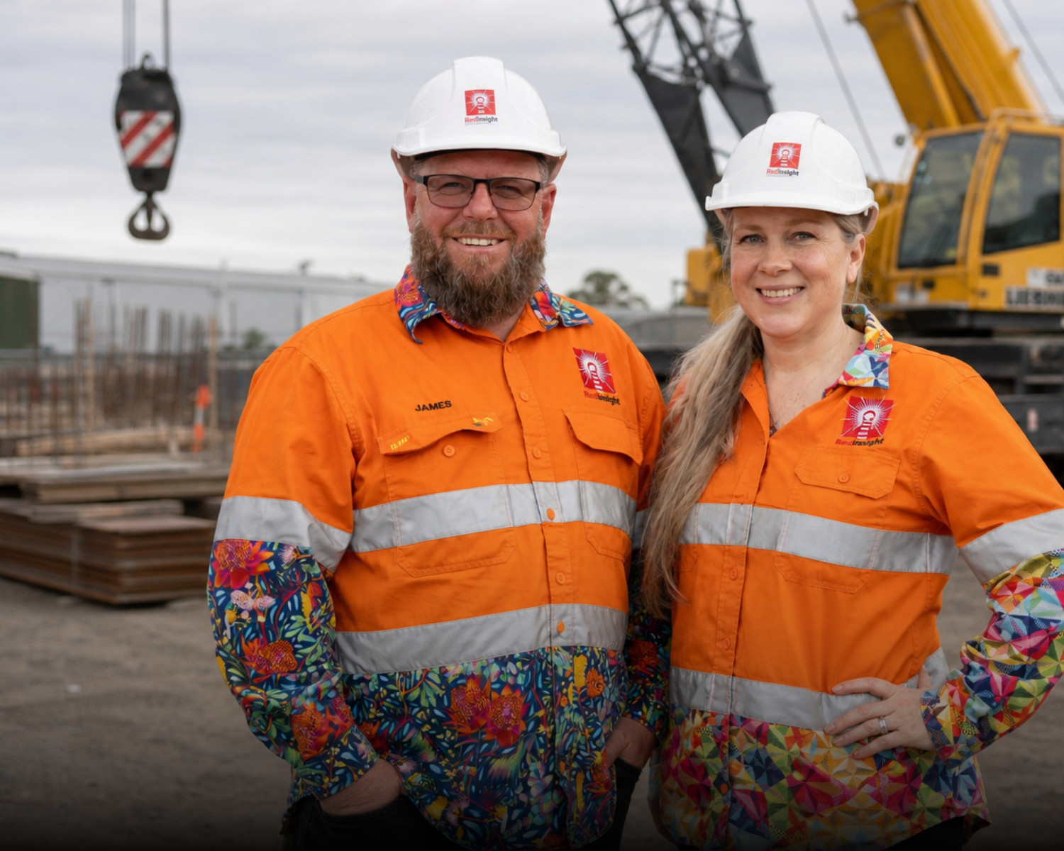 Monica and James onsite