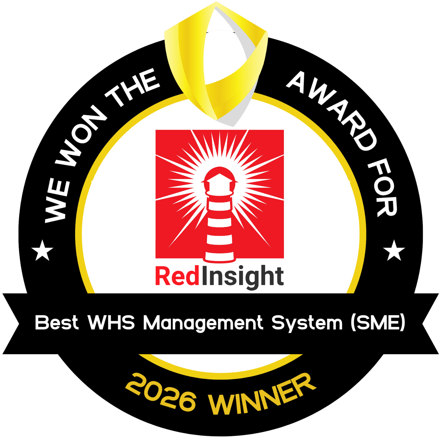 Hunter Safety Awards 2026 winner logo awarded to Red Insight for Best WHS Management System (SME)