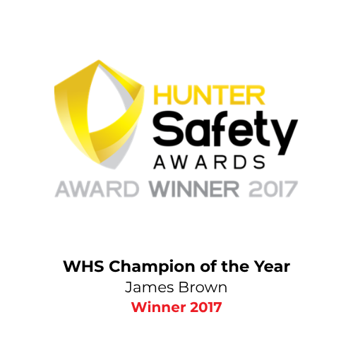 James Brown wins WHS Champion of the Year at the 2017 Hunter Safety Awards.